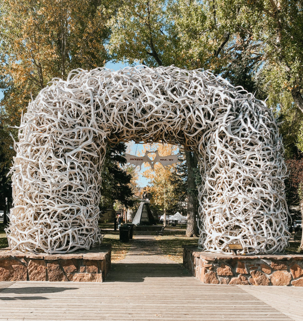 Jackson Hole's town square arch.