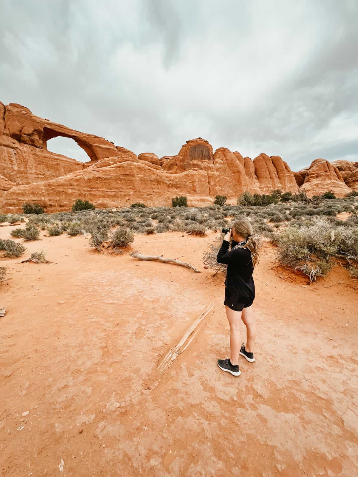 Abby taking pictures of the arches.