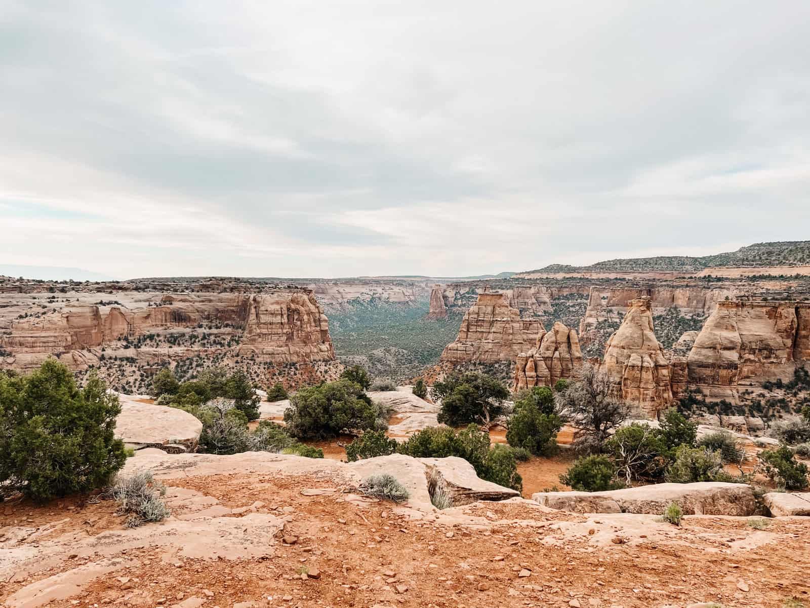 A landscape view of the Colorado National Monument.
