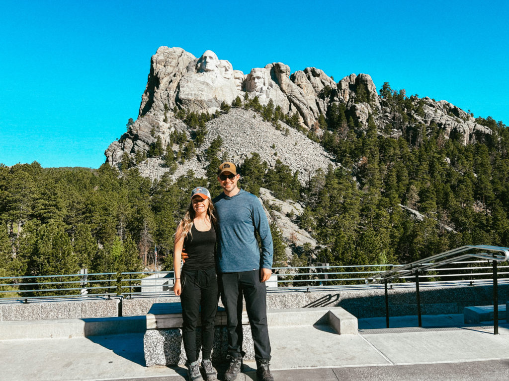 Abby and Sam on one of the best roads trips from Denver to Mount Rushmore.