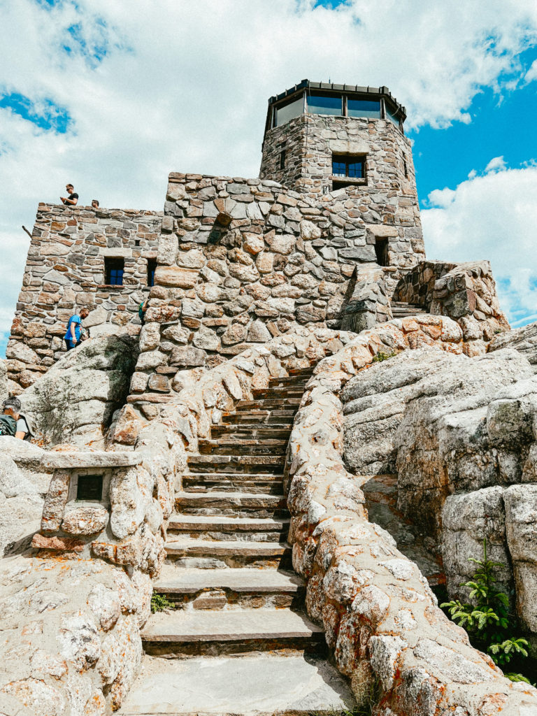 A fire tower on a hike in South Dakota.