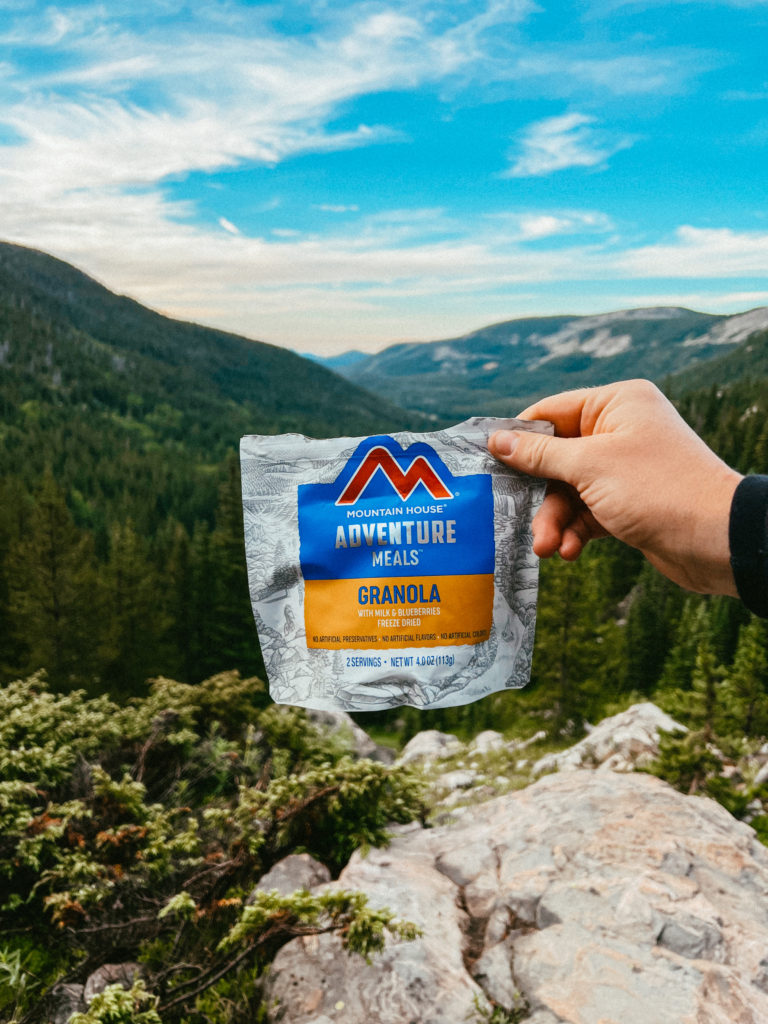 A Mountain House meal, one of the best ways to get energy while hiking.