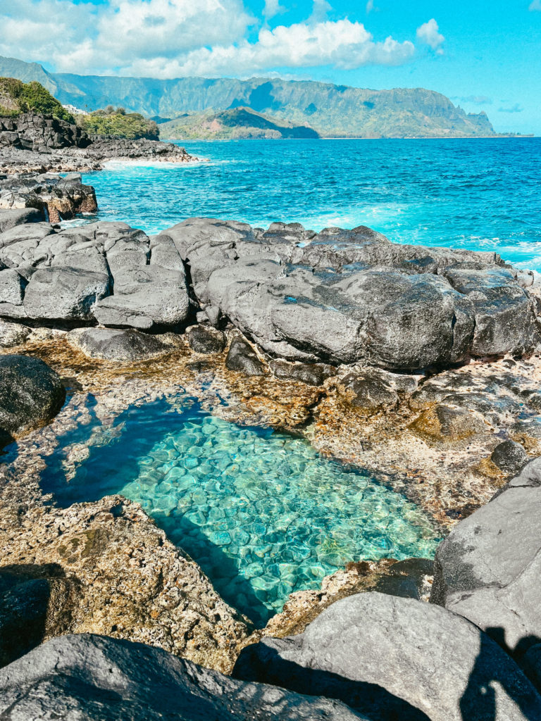 One of the "pools" formed by rocks and the ocean.