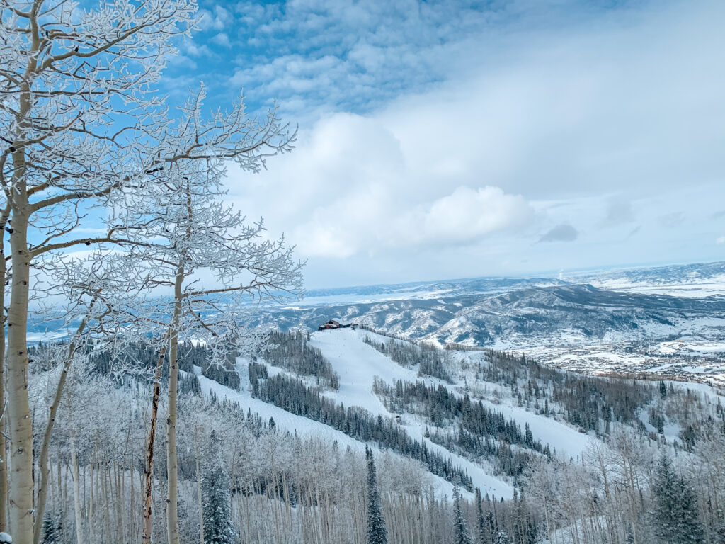 Steamboat Springs in winter from the ski slopes!