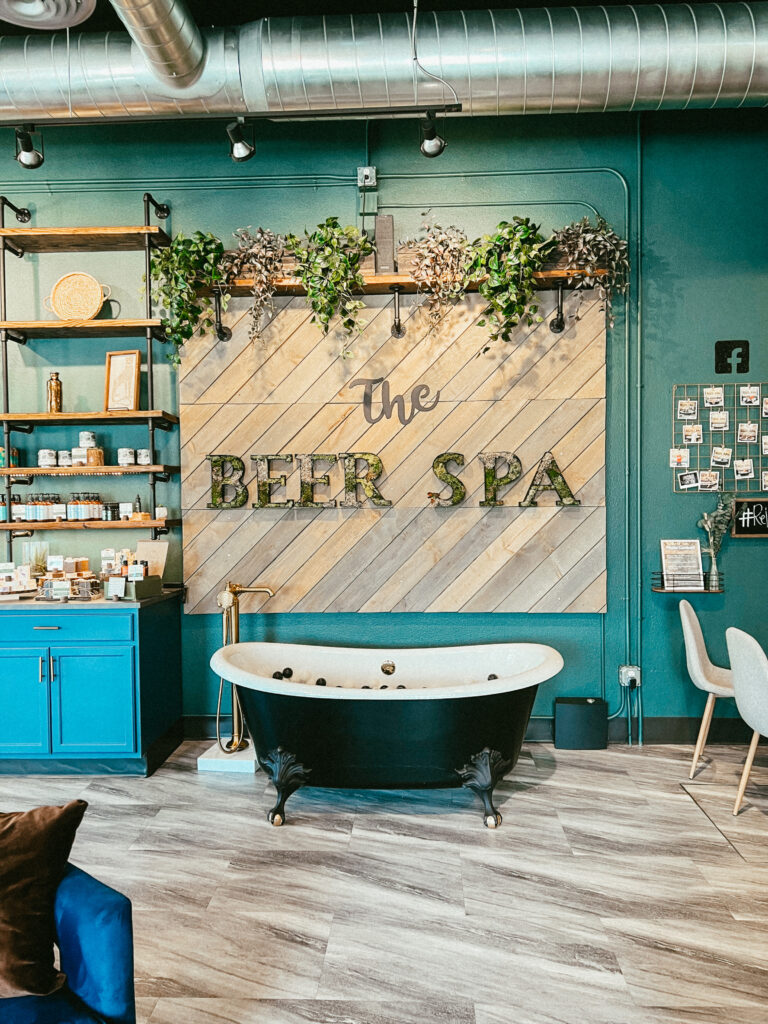 The Beer Spa, one of the best things to do in Denver Colorado in the summer to relax and indulge in craft beer.