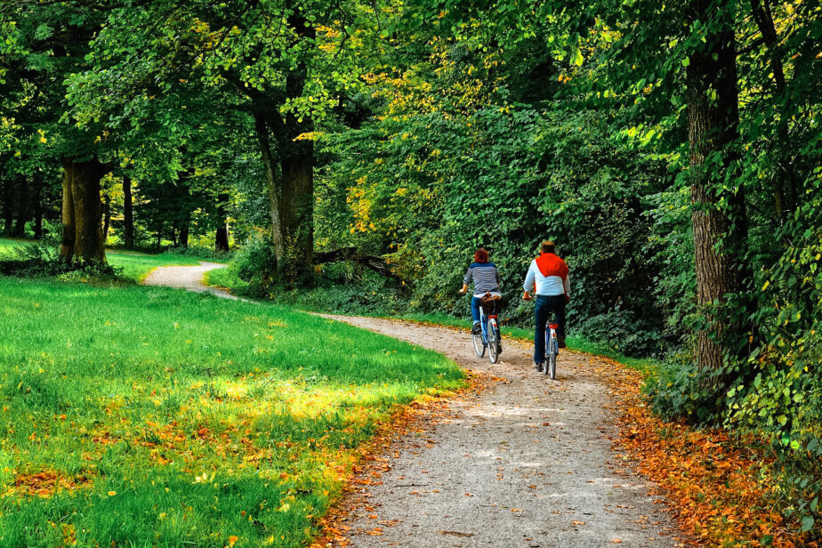 One of the best bike tours in Asheville that take you around town and through greenery.