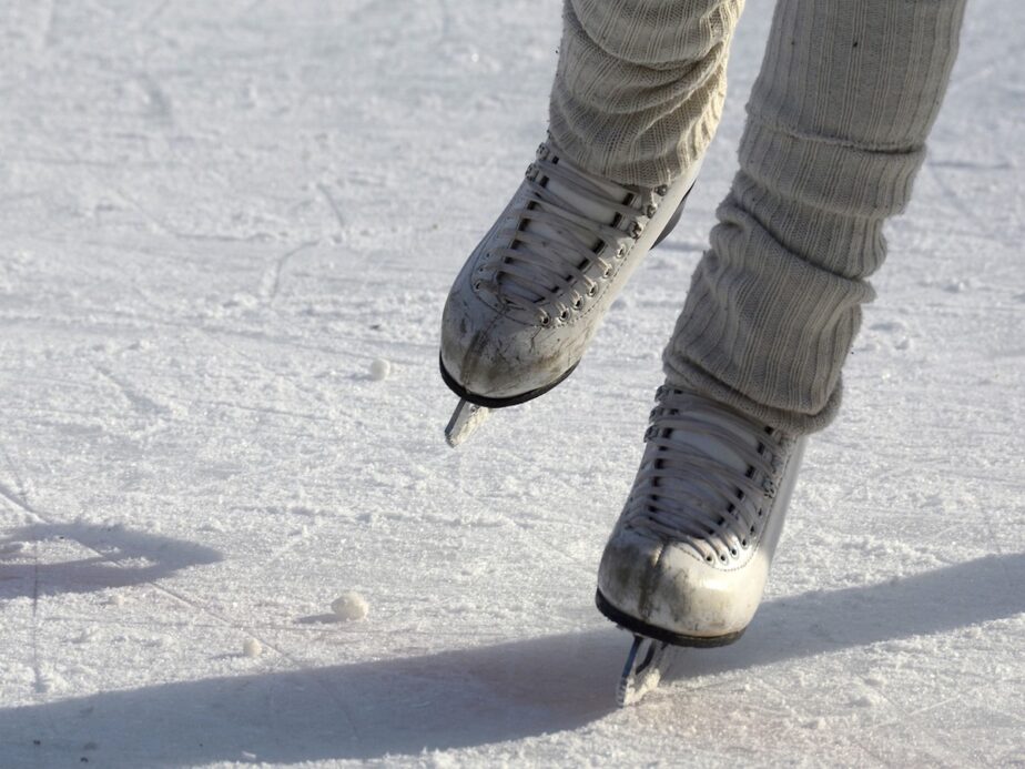 Ice skating in Santa Fe in winter.
