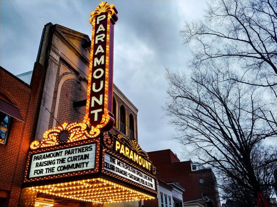 A theater in downtown Charlottesville.