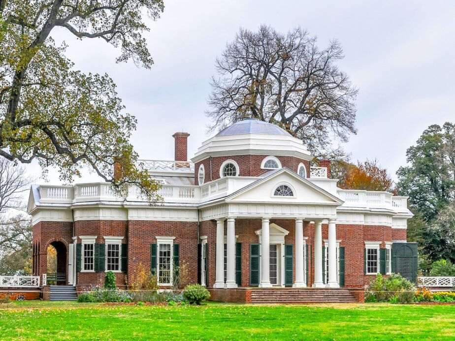 Monticello, Thomas Jefferson's home in Virginia.