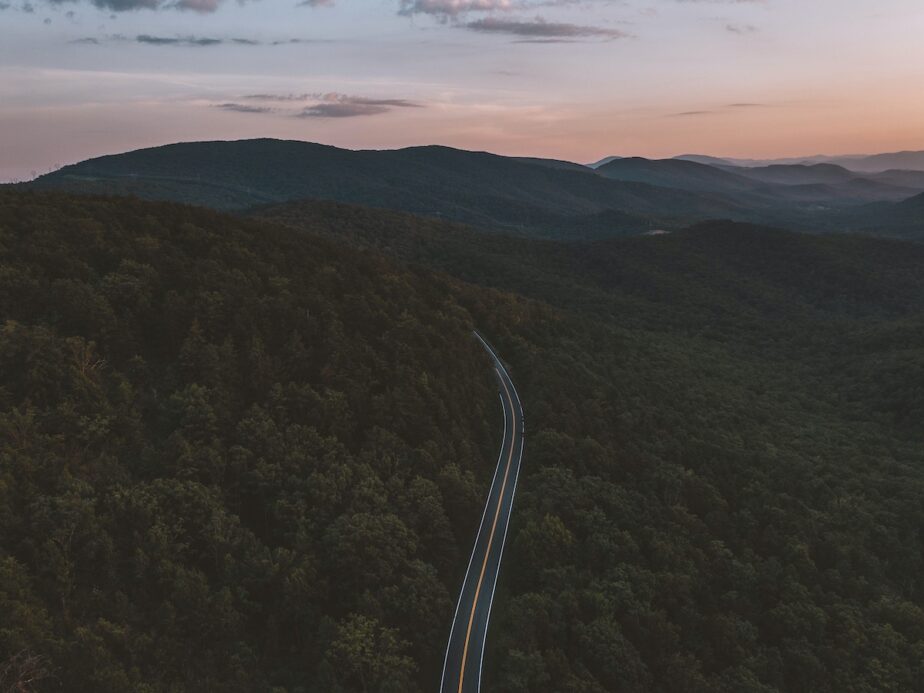 Skyline Drive, one of the most romantic things to do in Charlottesville VA.