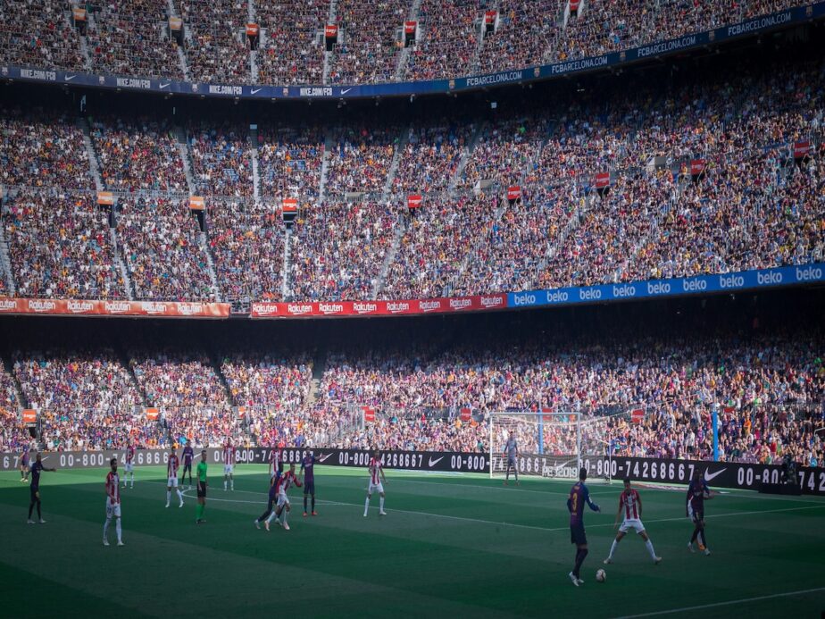 A full football stadium in Spain.
