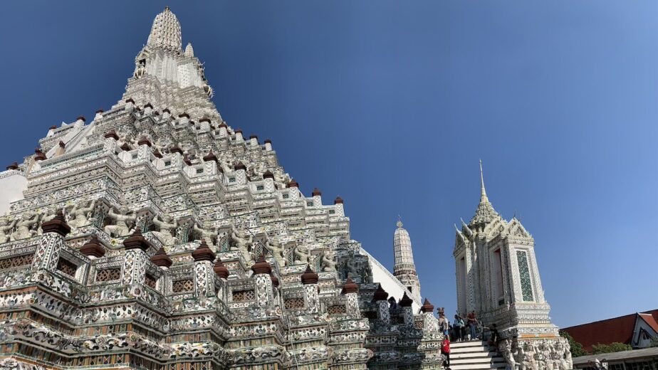Wat Arun, a temple in Thailand known for its beauty.
