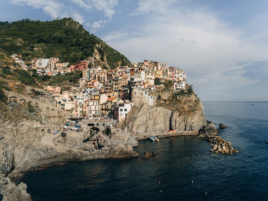 Cinque Terre's colorful seaside buildings.