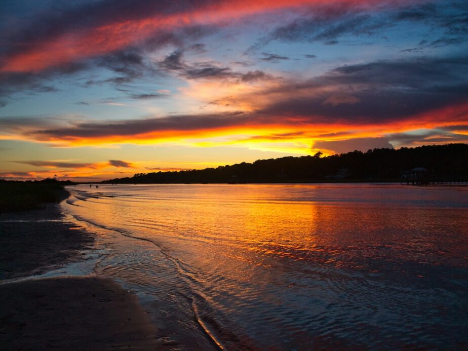 Ocean Isle during sunset.