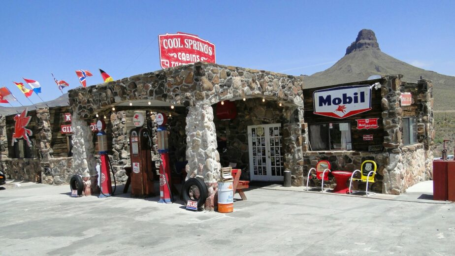 An old gas station along Route 66.